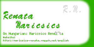 renata maricsics business card